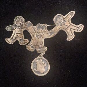 "Save the Children" Sterling Silver Brooch